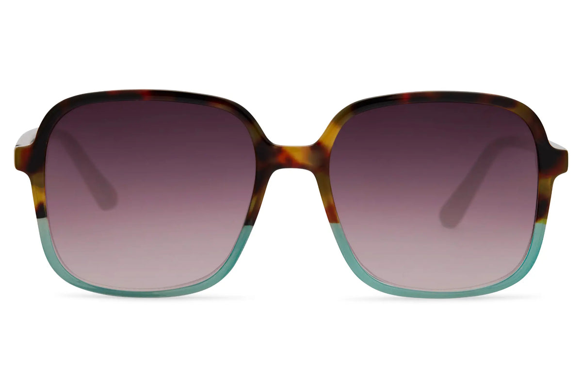 FAME - Caro Écaille Havane Turquoise / Mauve Dégradé - Vue face