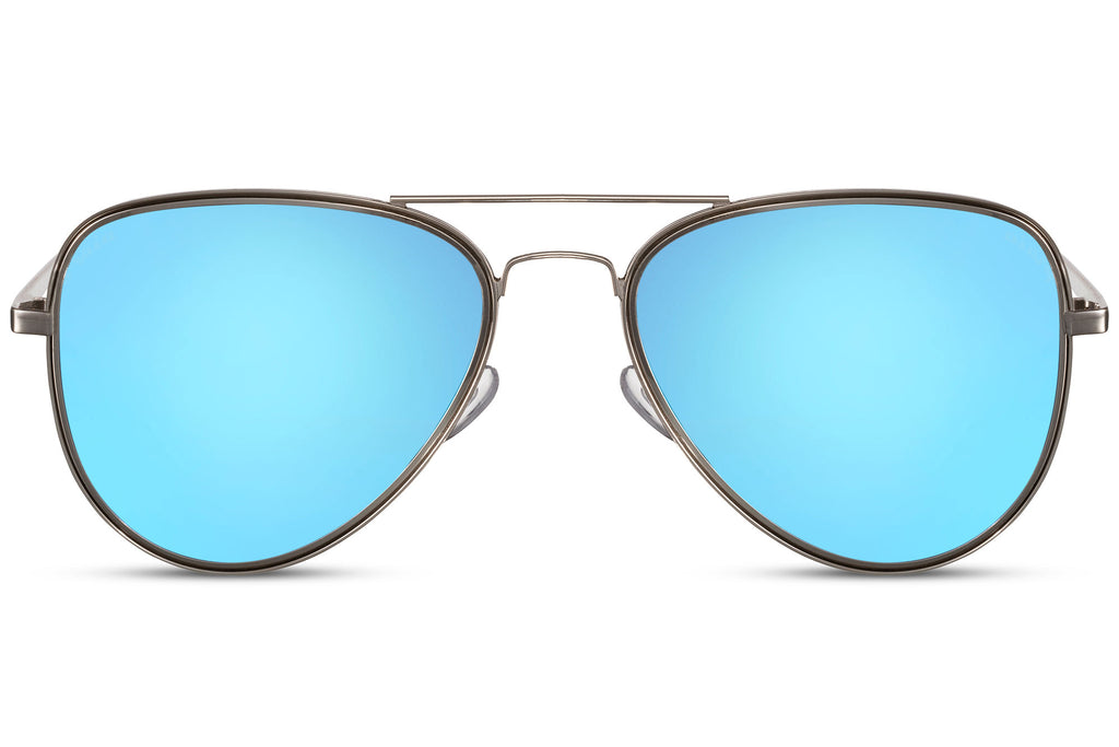 FAME - Avio - Argenté / Bleu miroir - Vue face