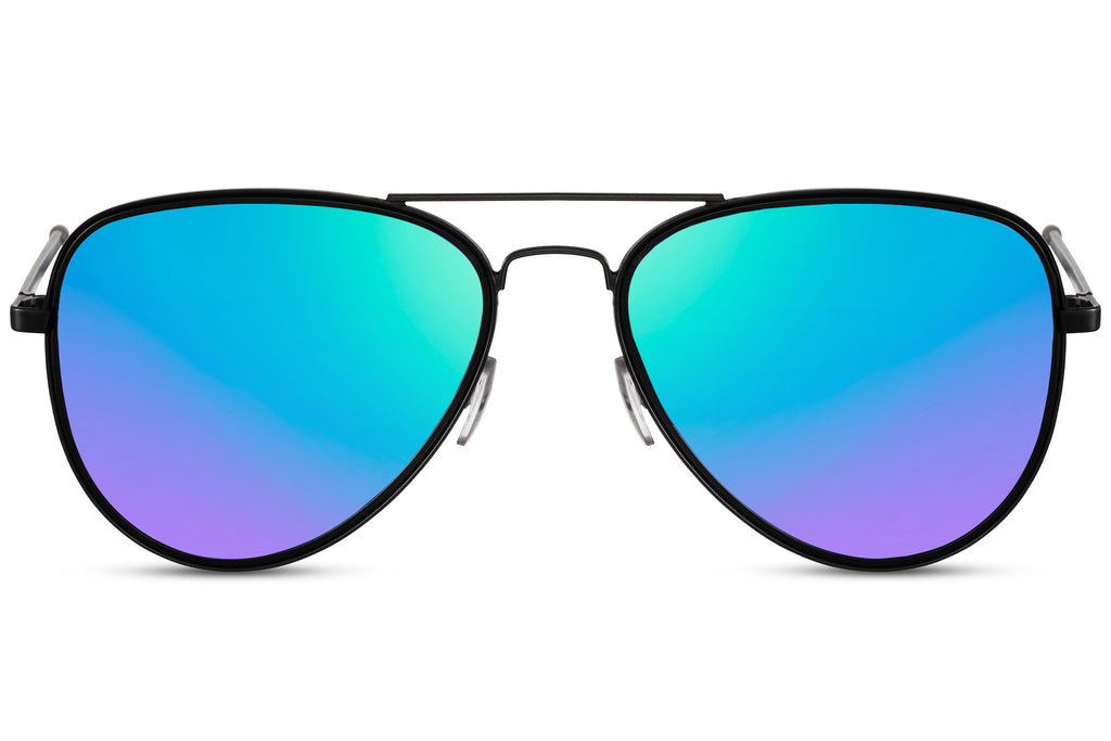 FAME - Avio - Argenté / Bleu-vert miroir - Vue face