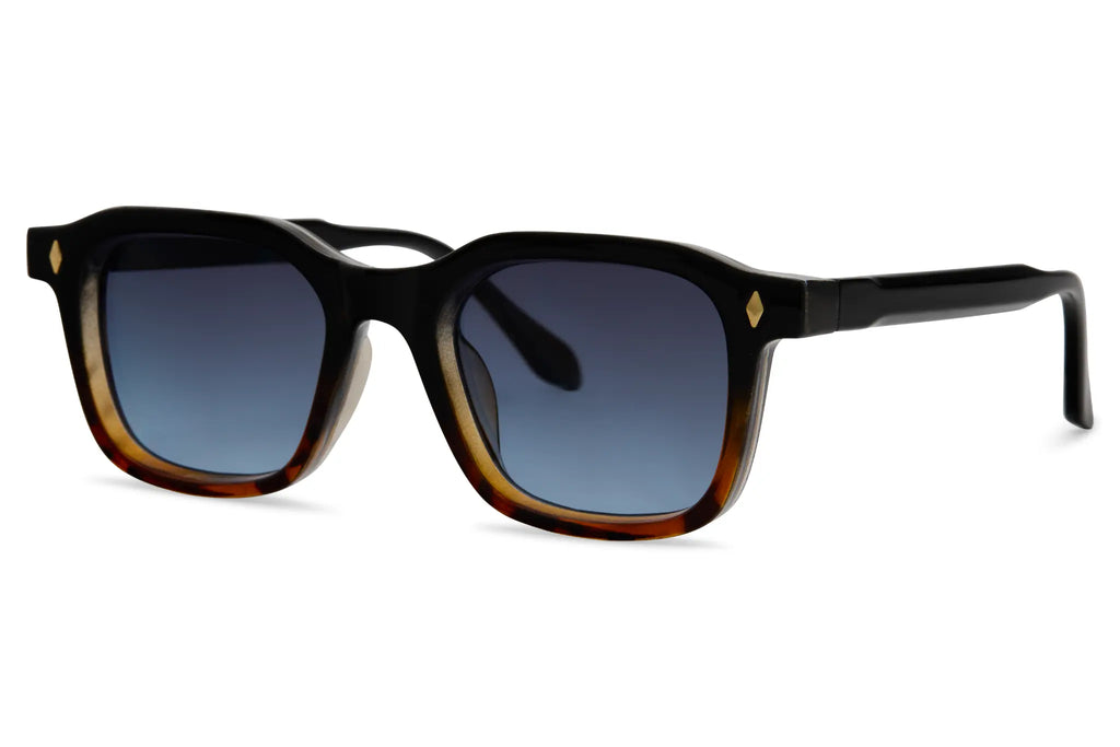 FAME Velo 8327 - Noir Ecaille Bleu Degrade - Vue de cote