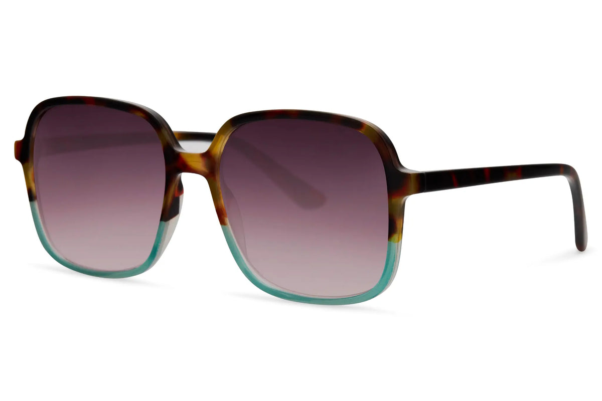 FAME - Caro Écaille Havane Turquoise / Mauve Dégradé - Vue côté