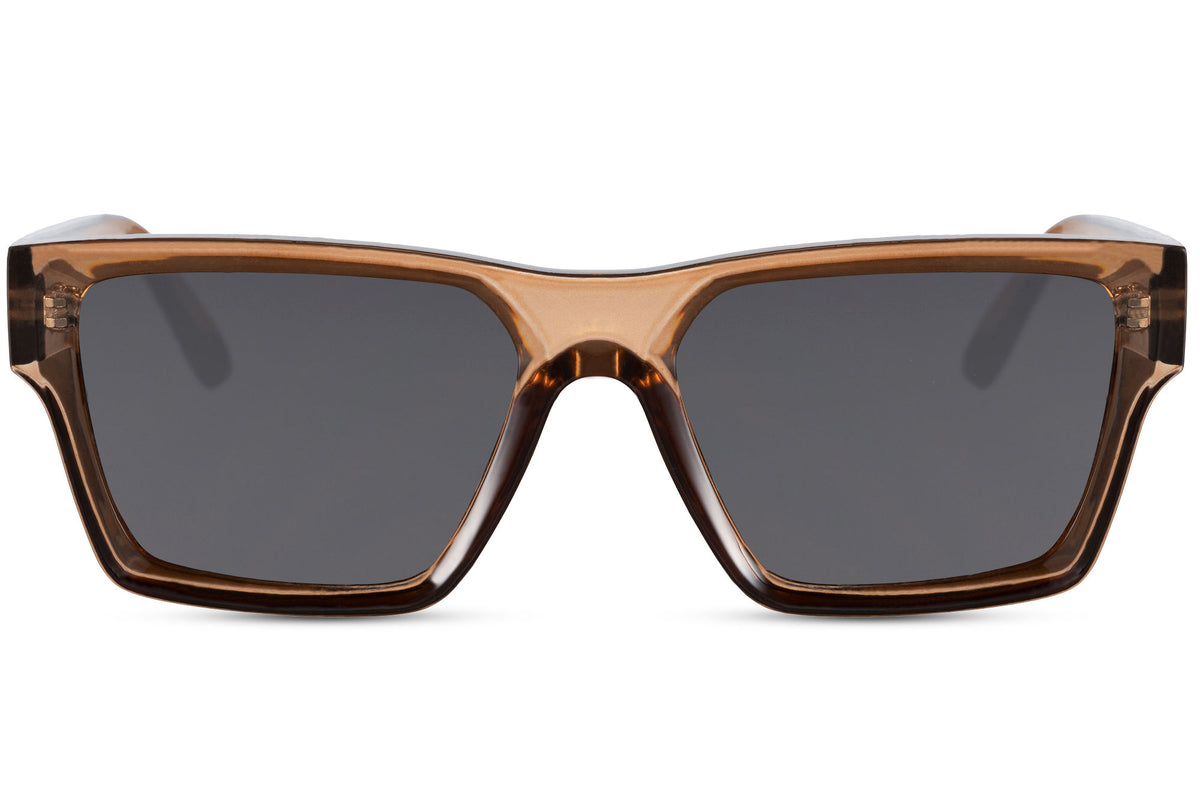 FAME - Flat - Marron transparent / Gris - Vue face